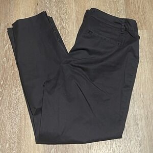 Talbots Perfect Crop Pants Size‎ 6 Black Ankle Buttons Career Casual Women's